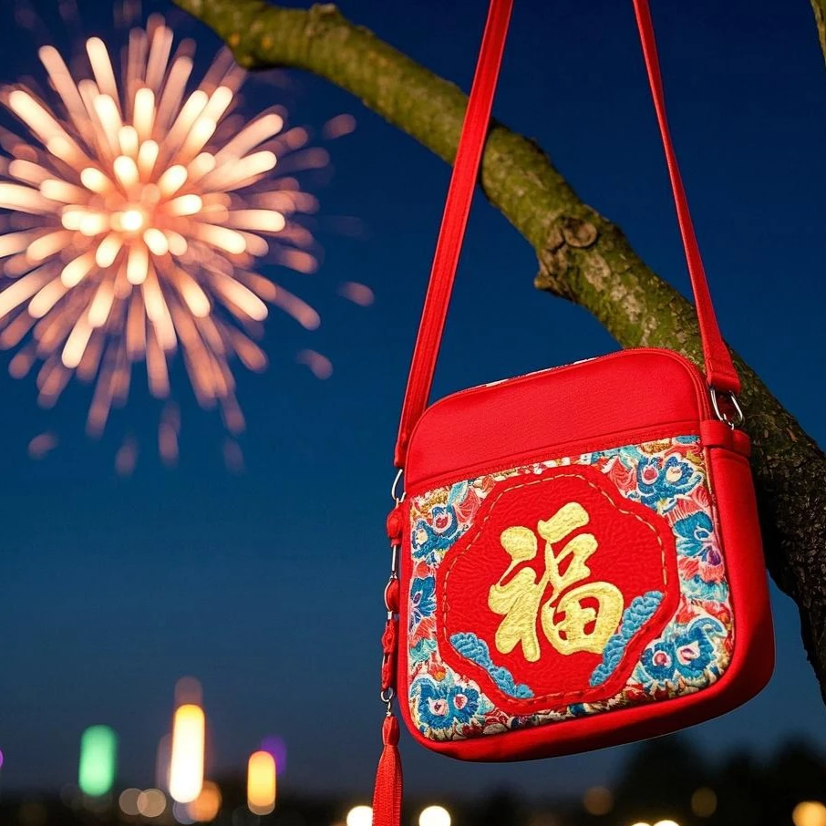 新年红包礼物儿童斜跨包2025喜庆可爱男孩女童个性地摊外出零钱包