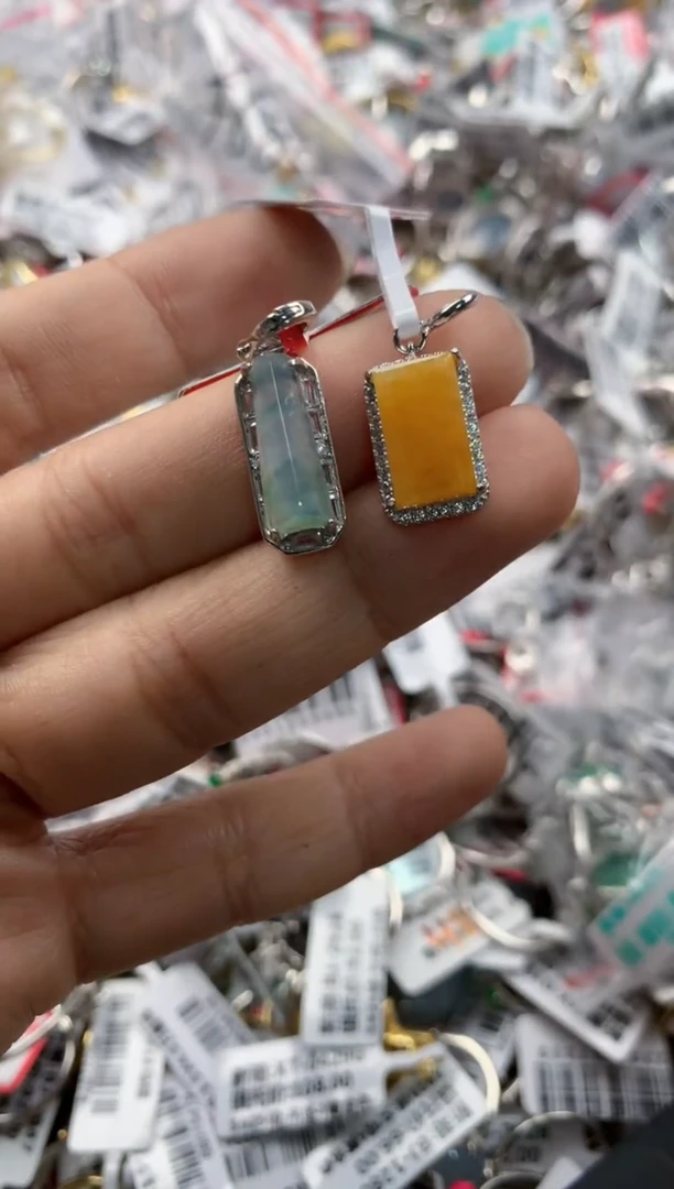 银S925镶嵌戒指翡翠12     2