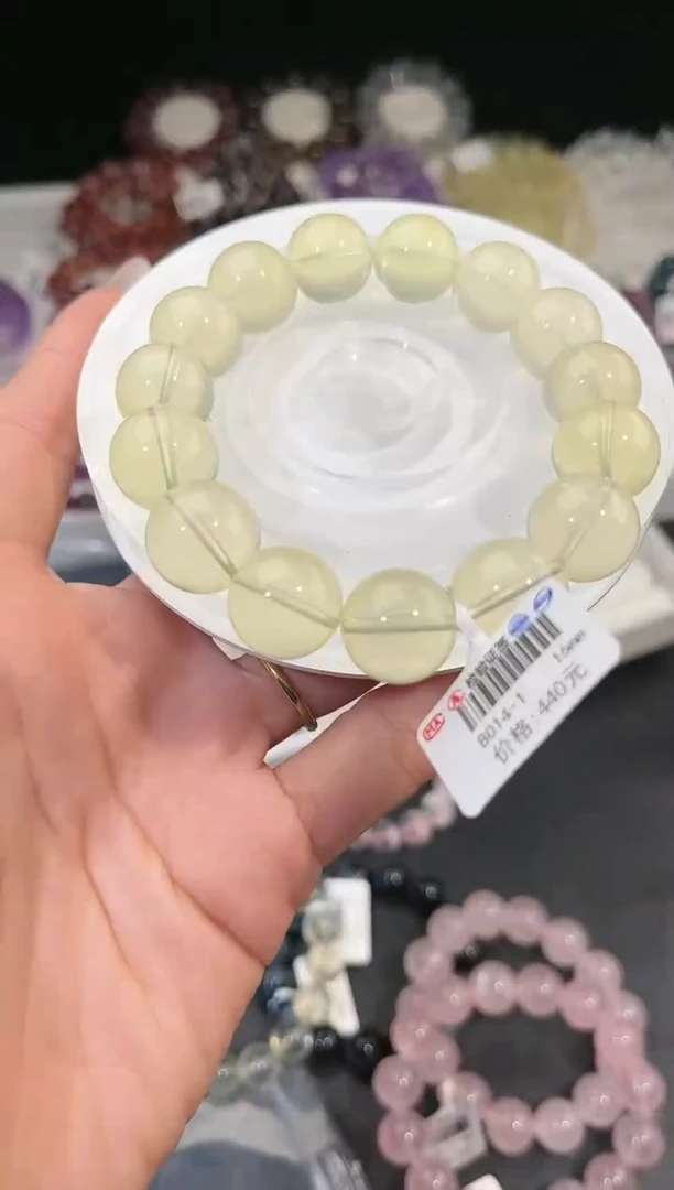 【闪购商品】水晶手链未镶嵌多样性发一黄泡泡16mm