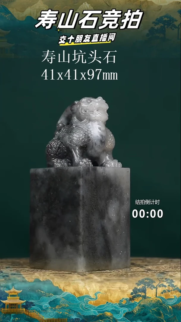 寿山石风*寿山坑头石瑞兽钮印章11