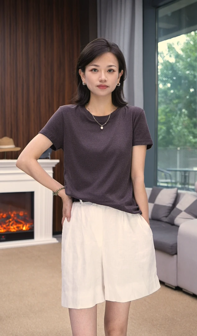 【老徐家】雅典娜天丝亚麻 正肩显瘦云感空气T 001