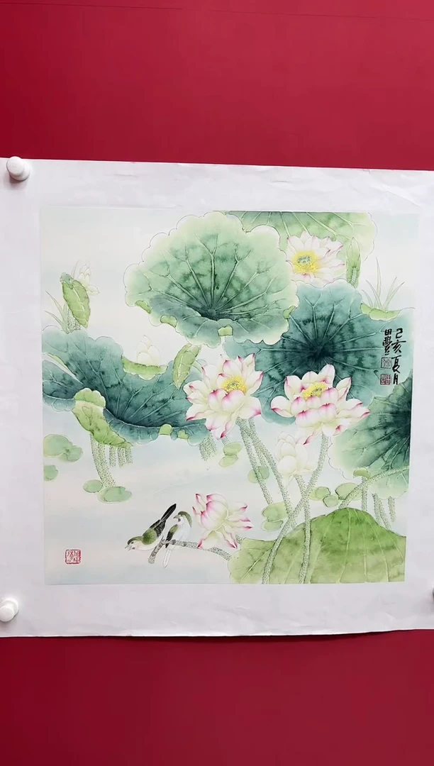 【闪购商品】国画田-斗方花鸟/无框/W