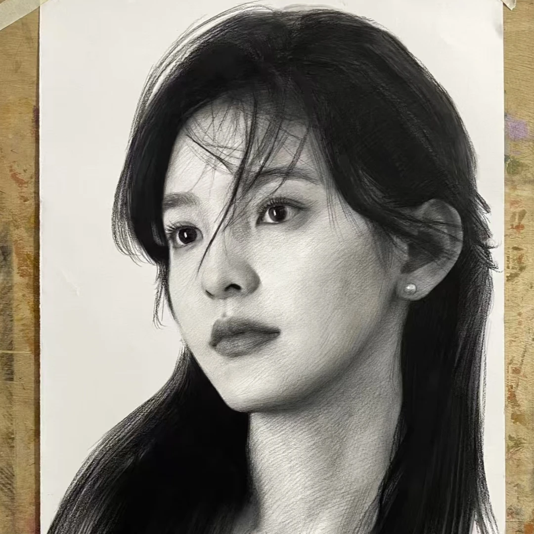 素描画像定制真人照片画手绘头像代画油画水彩丙烯彩铅肖像画人物