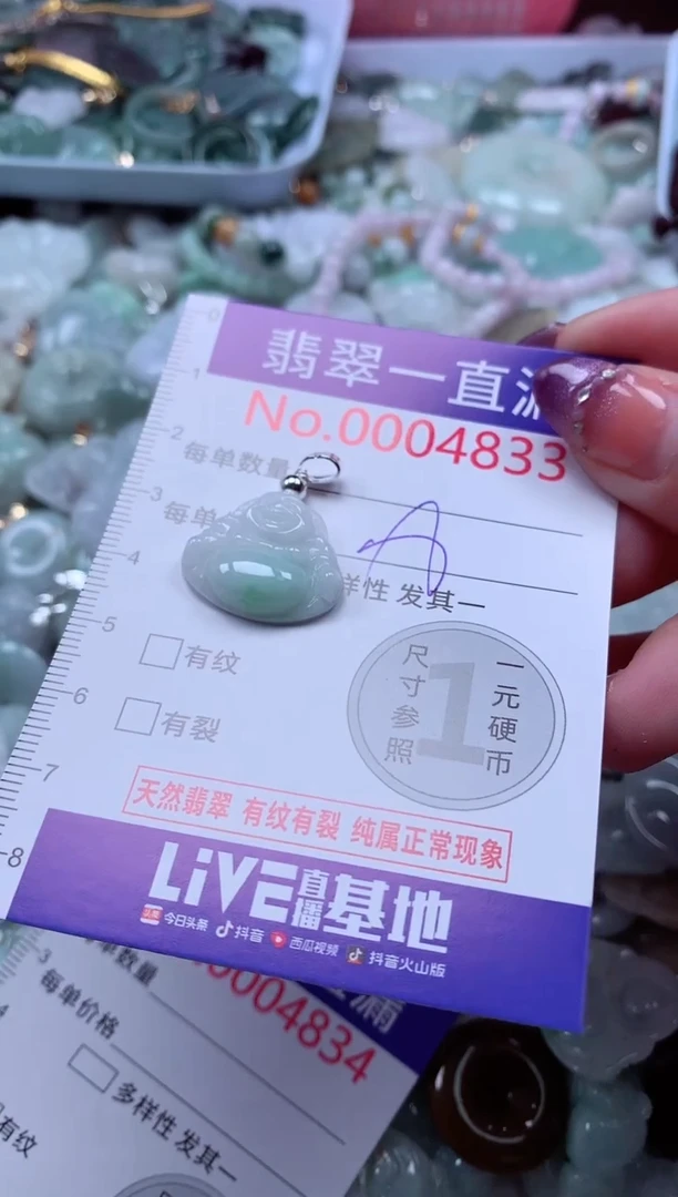 翡翠未镶嵌吊坠(不含链)4833