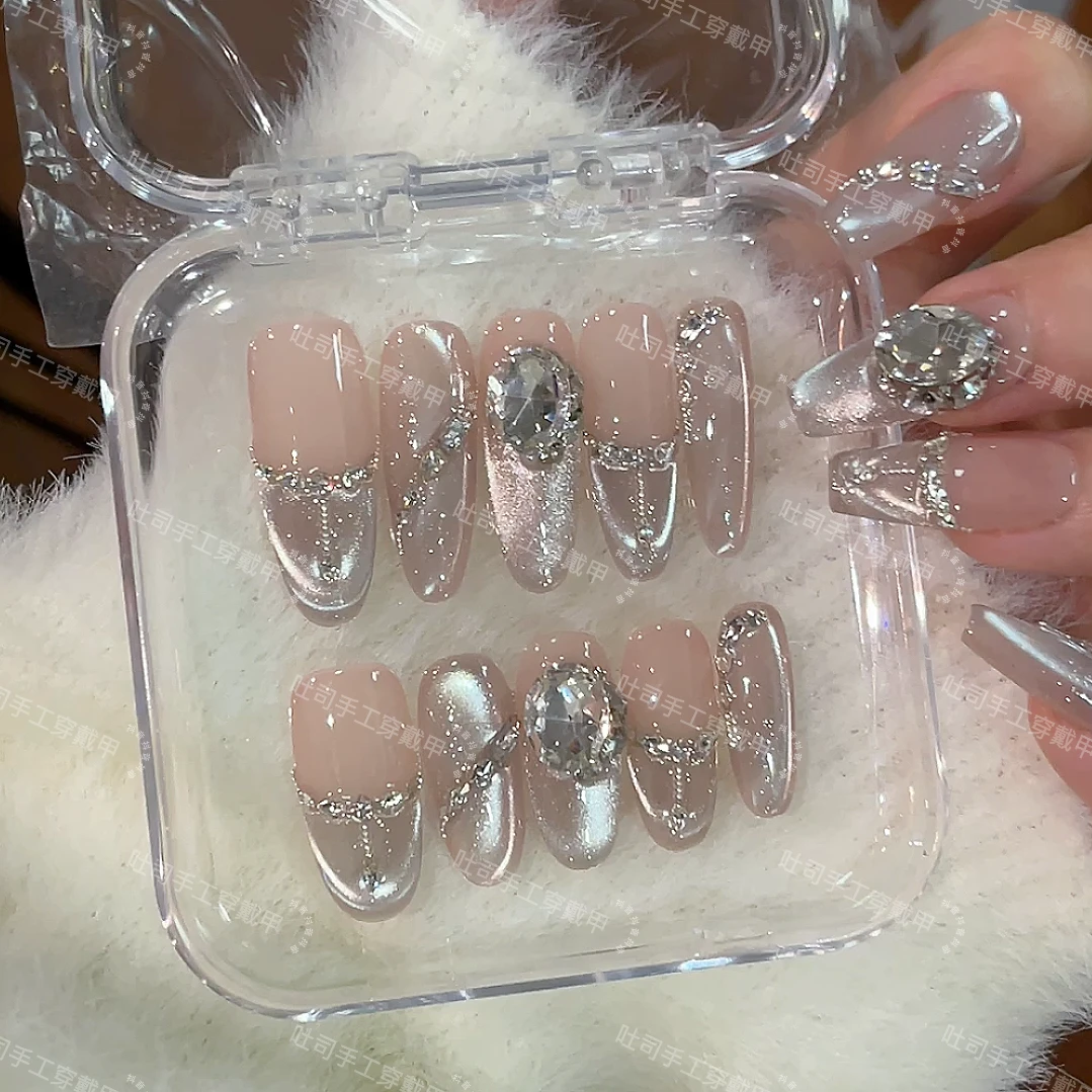 【月落星沉】25年新款显白纯手工穿戴甲光疗甲渐变四季流行10片装