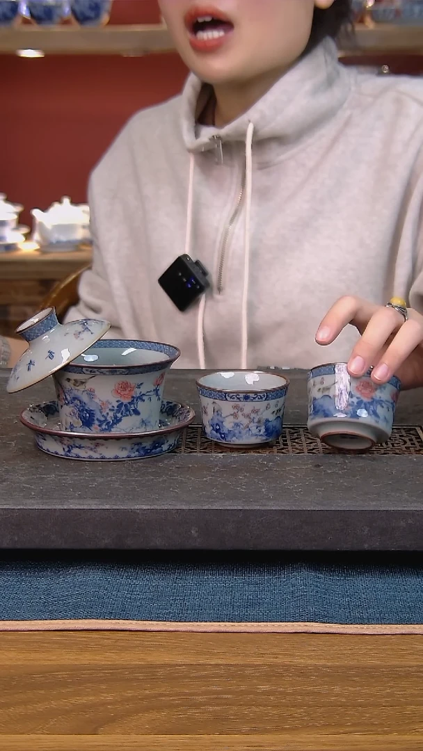 简装家用款3件套 老陶泥开片纹陶瓷茶具