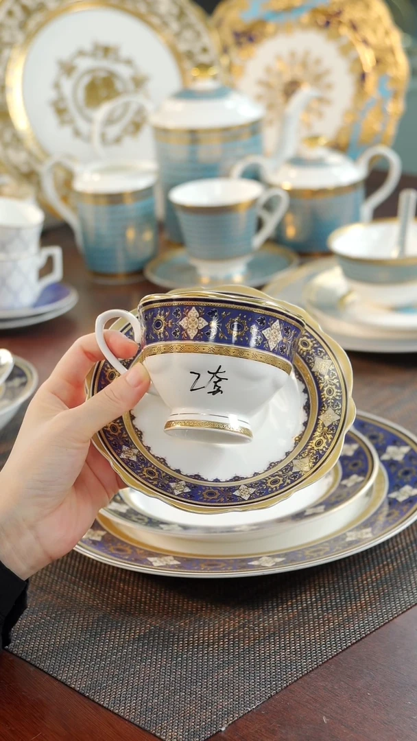 瓷片咖啡杯碟2套  福利价