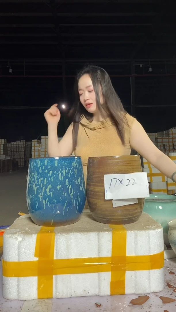 宜兴紫砂粗陶花盆17/22