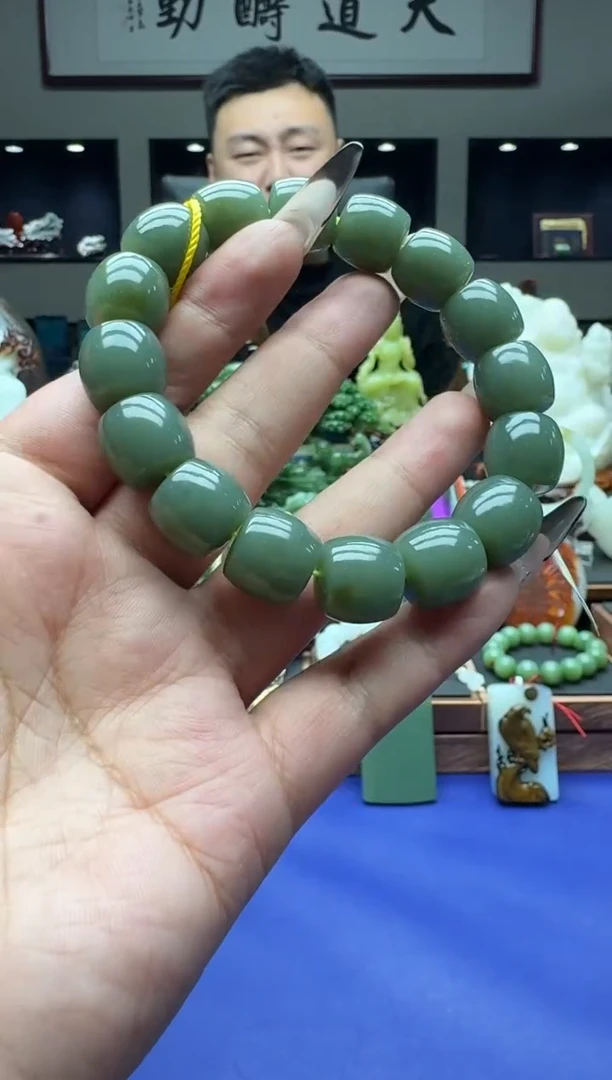 和田玉未镶嵌手串qmldt14