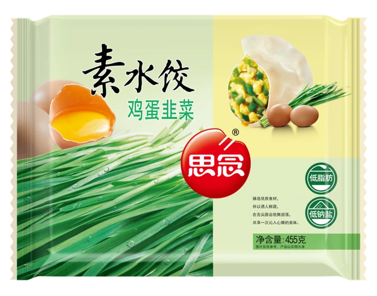 思念素水饺新一代水饺鸡蛋韭菜味 455g