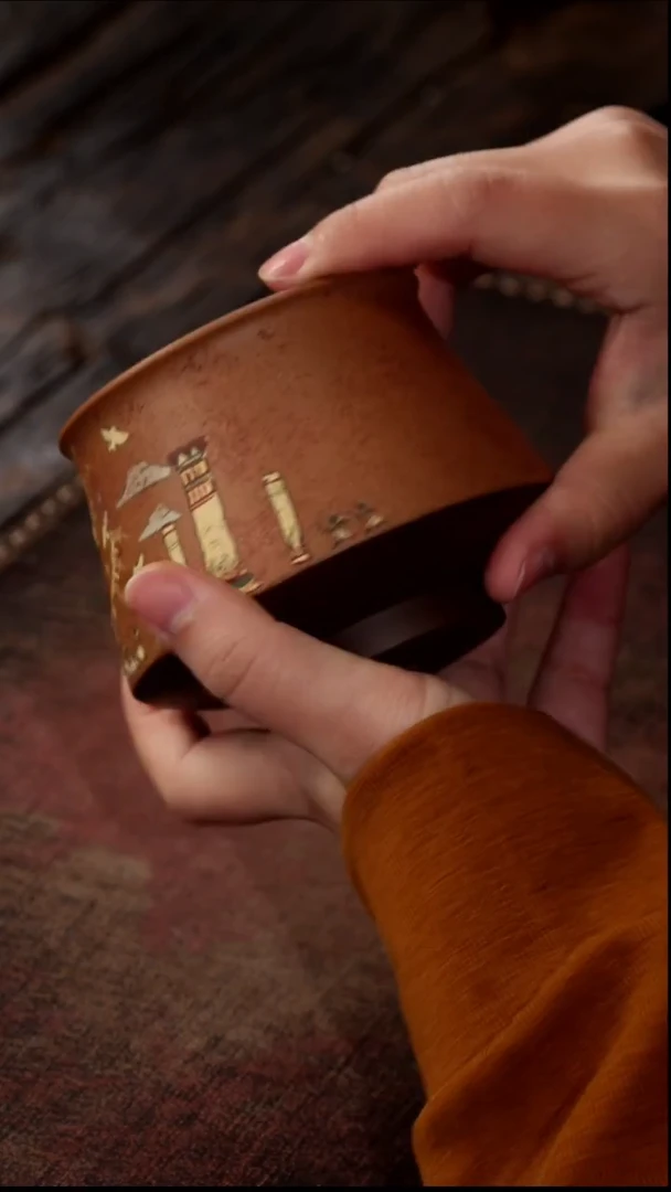 茶杯紫砂非遗茶器-文明