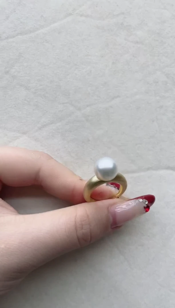 【闪购商品】海水珍珠戒指银S925镶嵌A34