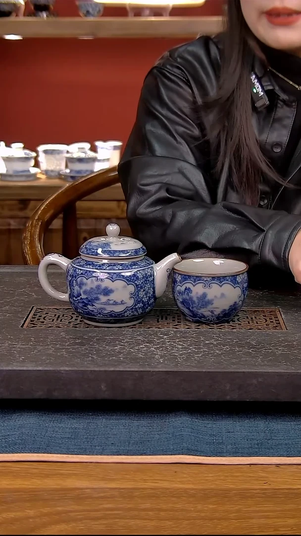 简装家用款2件套 老陶泥开片纹陶瓷茶具