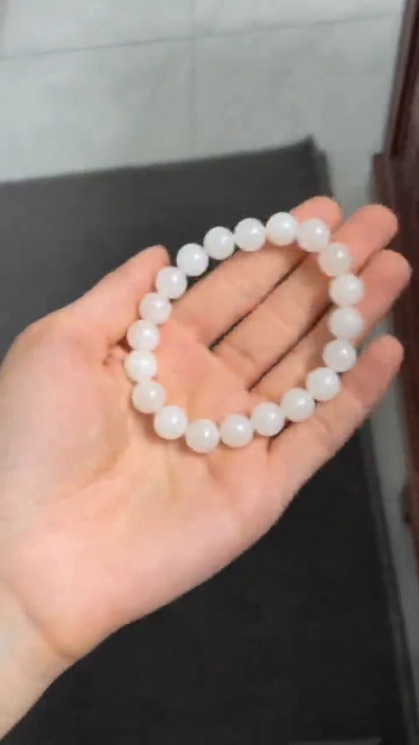 手串未镶嵌和田玉黑山玉手串（卡10）