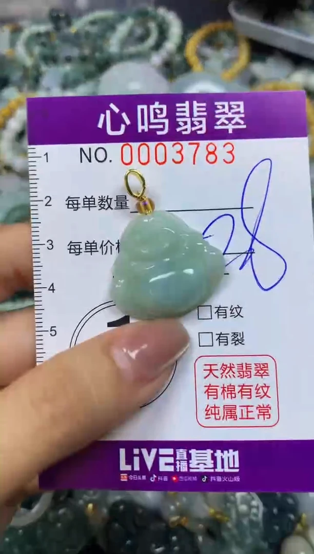 翡翠未镶嵌颈饰闪购003783