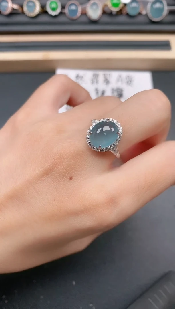 银S925镶嵌戒指翡翠1111
