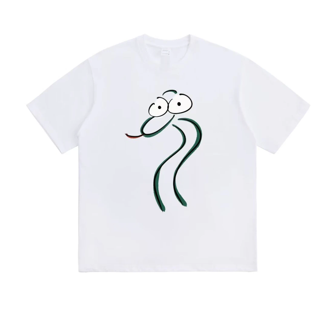 【小绿蛇】HGFJ新中式高级感280克重磅纯棉t恤男女情侣夏季休闲