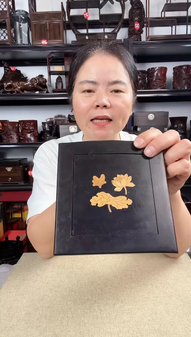 木大号荷花正方老李红木工艺品