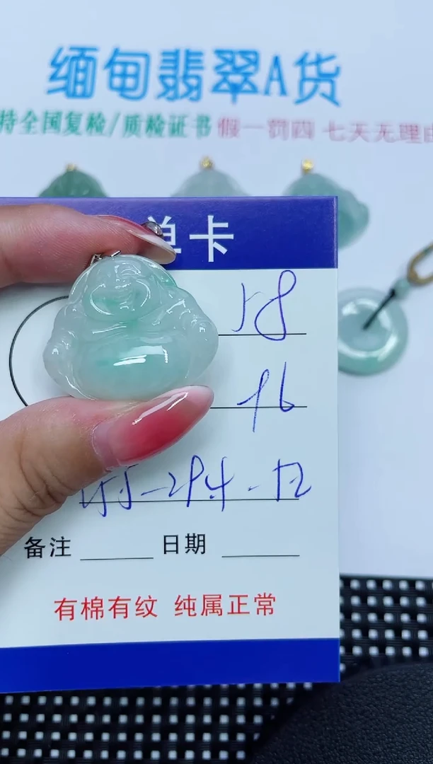 翡翠未镶嵌吊坠(赠链)58