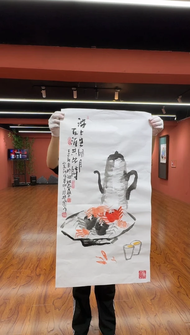 国画孙桂国老师作品现场4-3