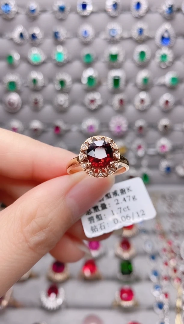 【闪购商品】碧玺18K金戒指18K金镶嵌.