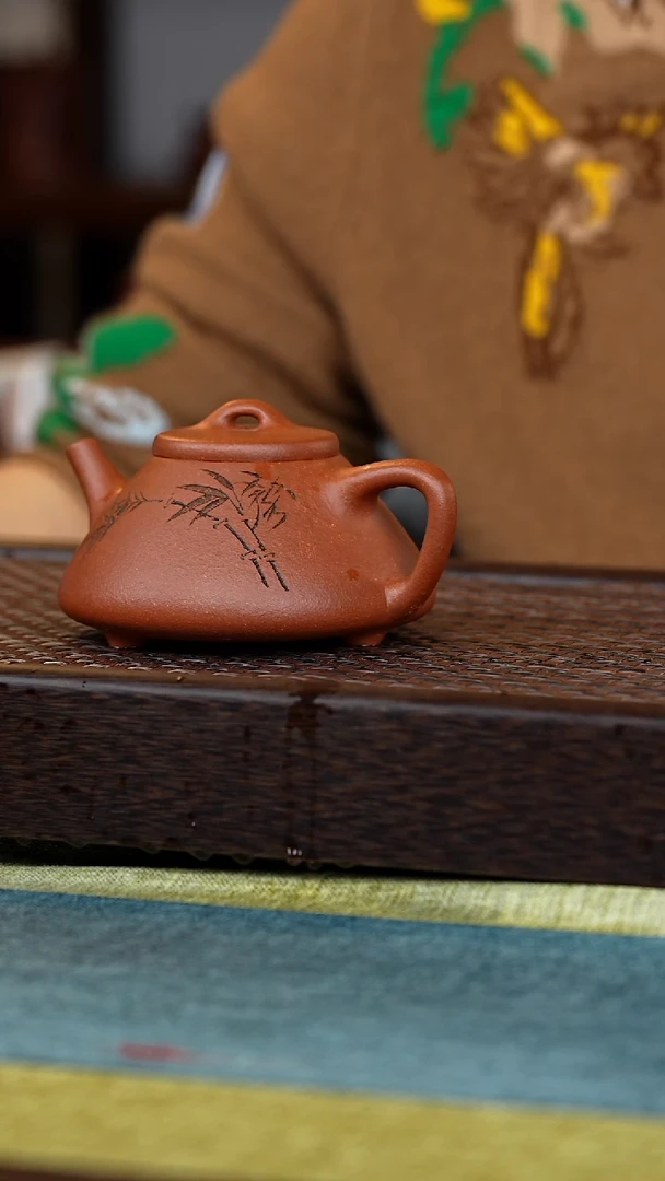 【闪购商品】紫砂茶壶子冶石瓢280cc