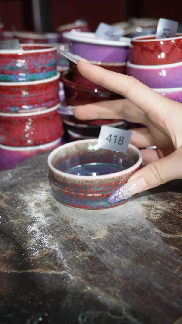 摆件陶精品窑变钧瓷茶器