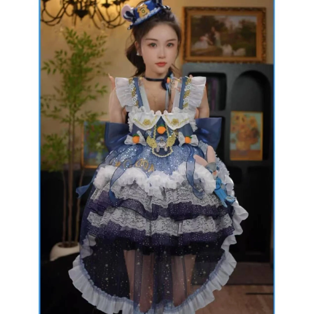 洛丽塔公主裙女童夏季朱迪兔子表演连衣裙生日重工库洛米美乐蒂裙