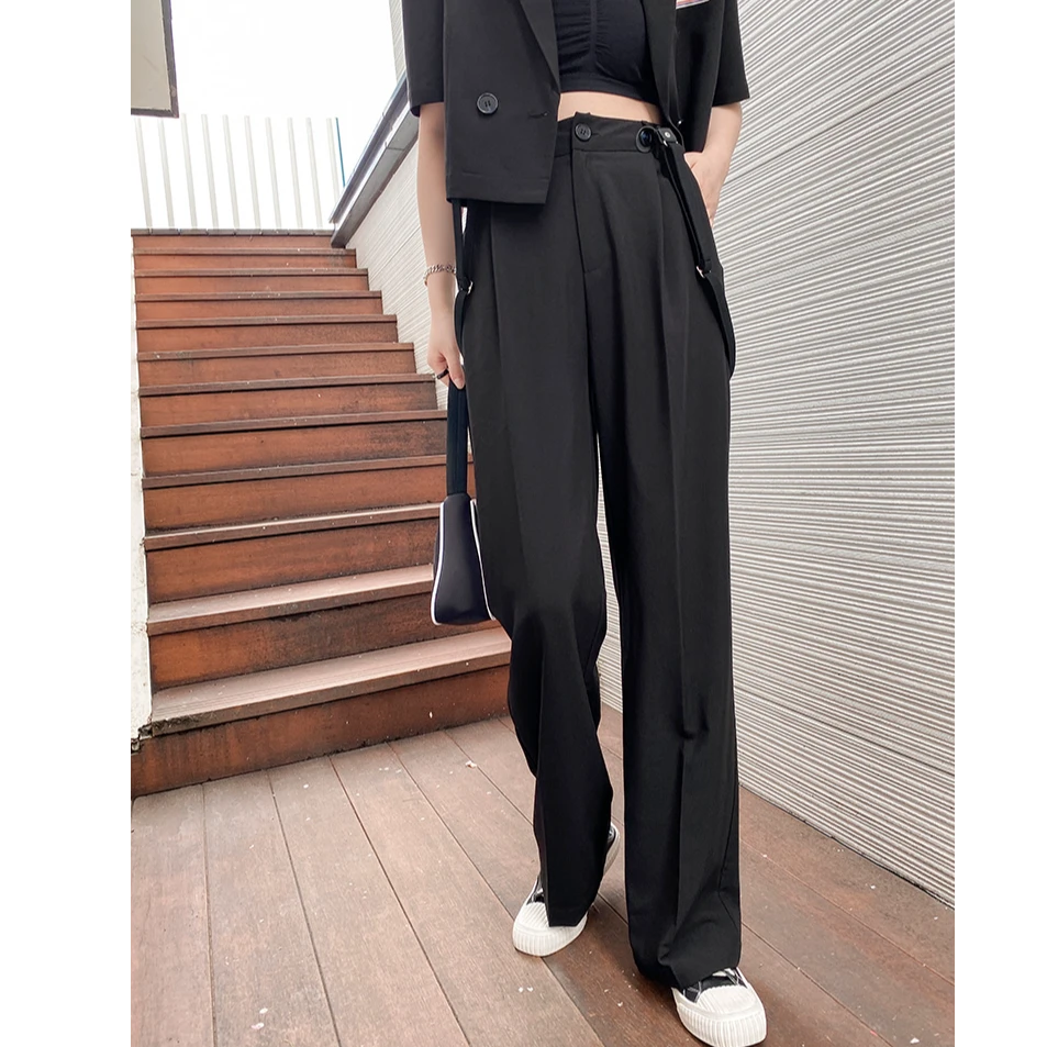 飞跃联名【拽姐】减龄时尚休闲西装裤子女夏K92TZJ121-B