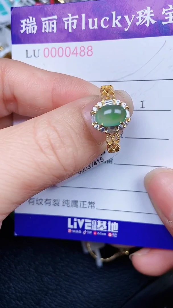 颈饰银S925镶嵌翡翠0488