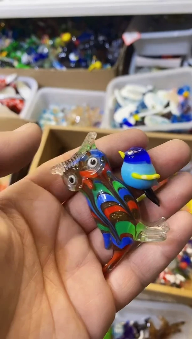 【闪购商品】琉璃手工艺品猫头鹰两件