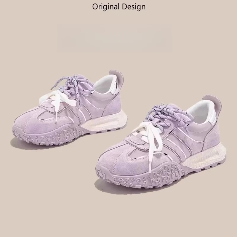 品牌潮流厚底德训鞋女2025夏季新款舒适运动鞋时尚休闲百搭阿甘鞋