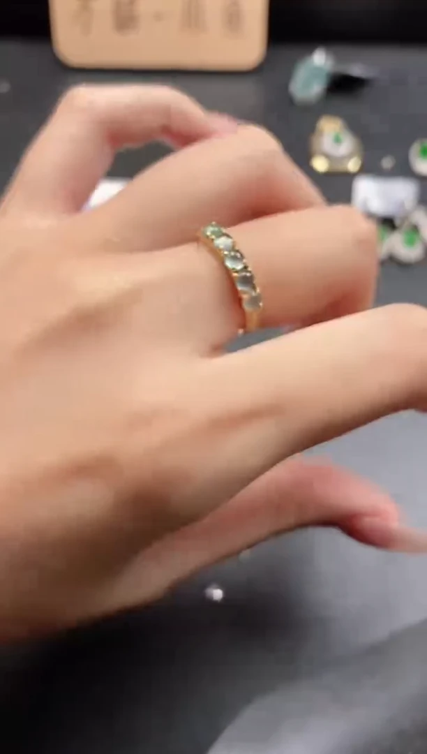 银S925镶嵌戒指翡翠5151-5