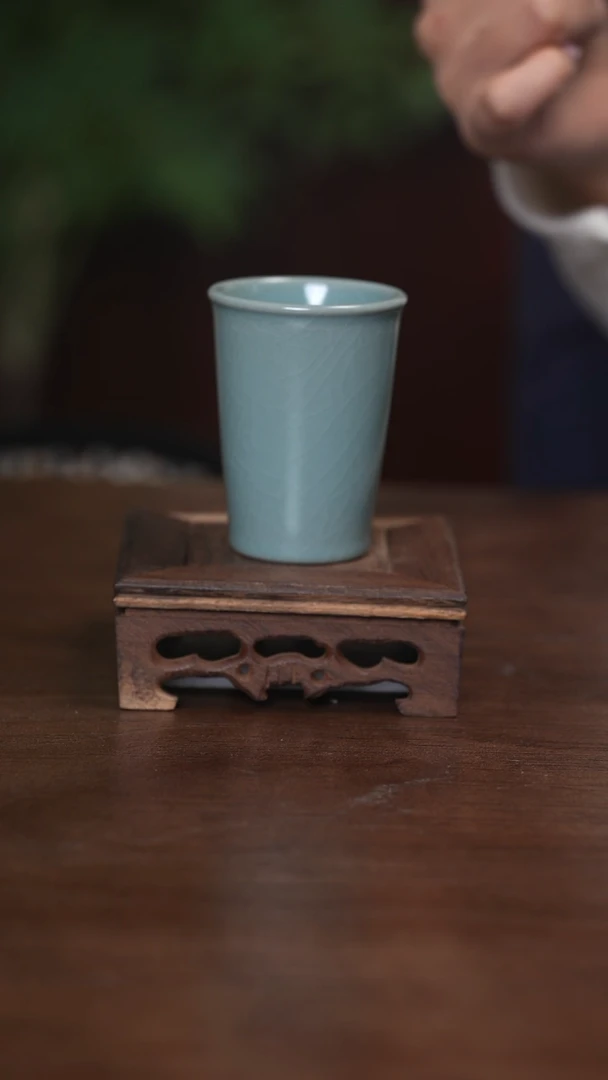 【闪购商品】清凉寺原产地仿古釉手工汝瓷小可乐杯