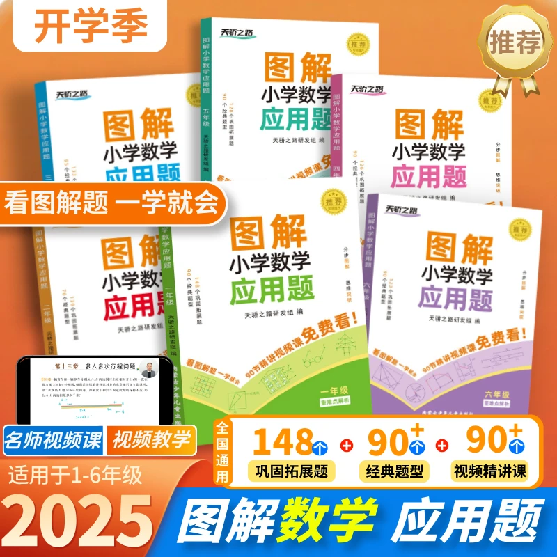 「开学季」25新版数学图解应用题看图解题小学1-6年级全国通用