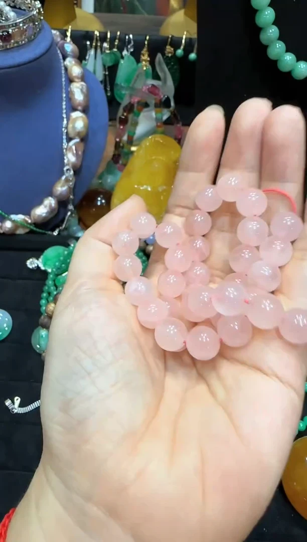 颈饰未镶嵌水晶粉色