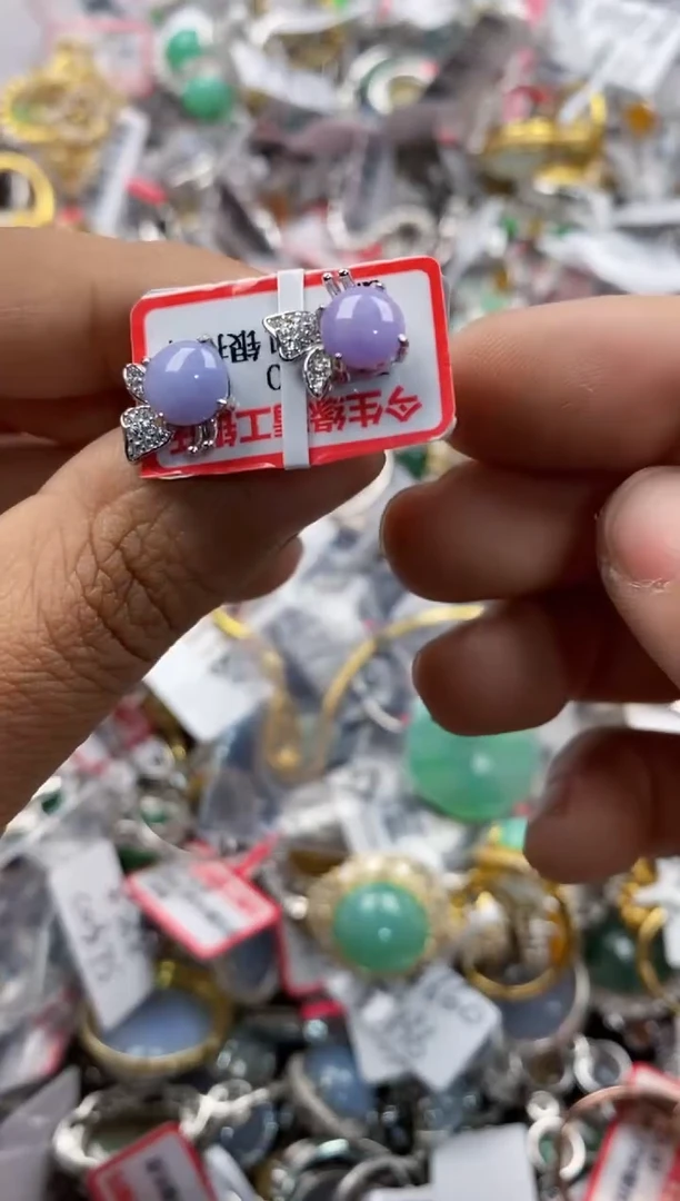 银S925镶嵌戒指翡翠999                2