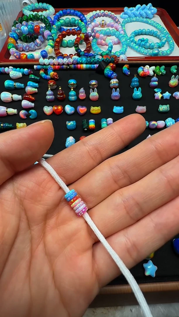 树脂制品人造欧泊卡6自选隔片一组