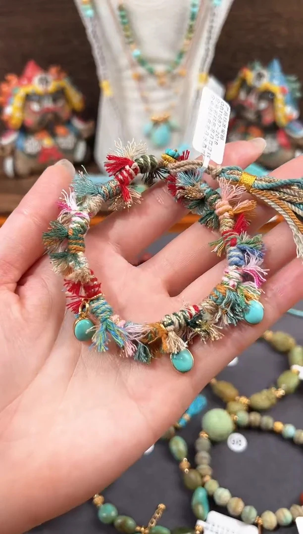 【闪购商品】绿松石手链18K金镶嵌绿松石手链