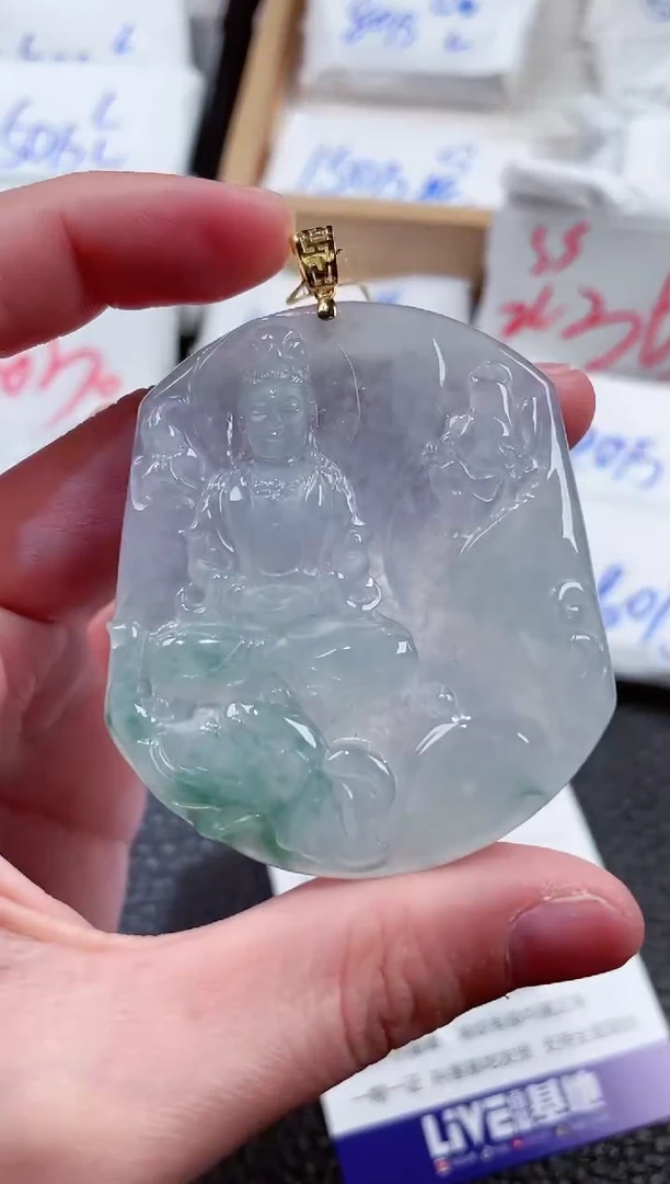 【闪购商品】翡翠颈饰18K金镶嵌00019733普贤