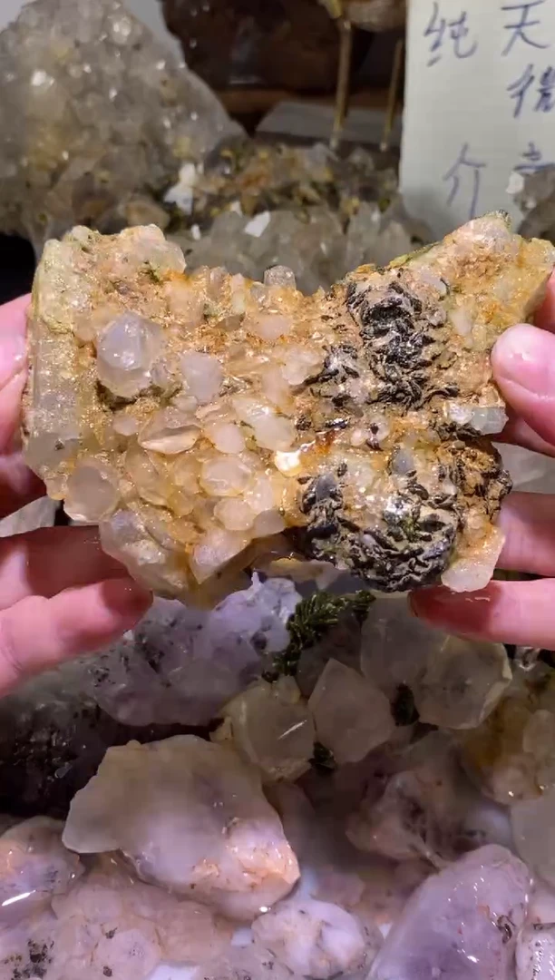 未镶嵌珠宝半成品水晶92号美姑超七花园水晶【鱼尾巴】290g