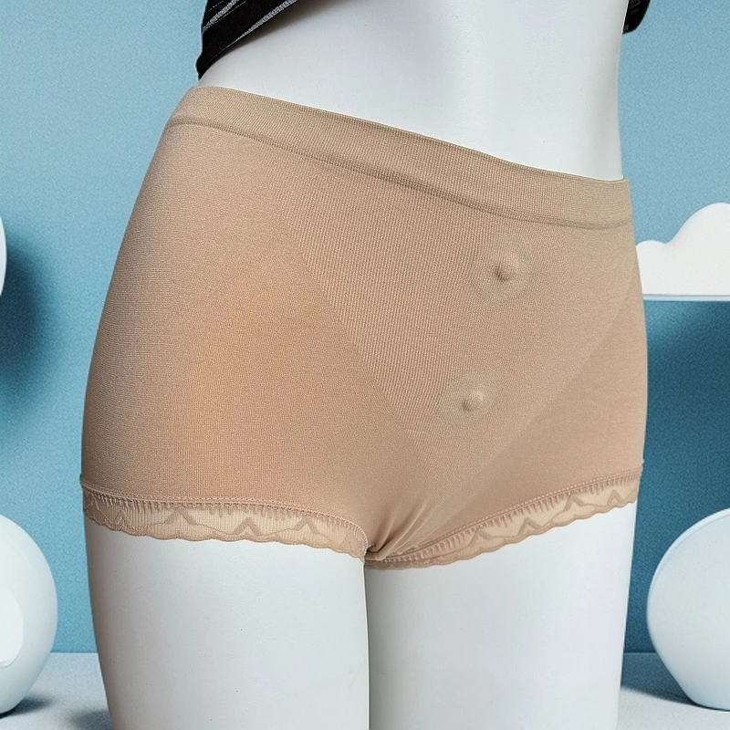 抗菌透气中腰三角裤女士肉色内裤蕾丝舒适无痕夏季防勾丝暴雨底裤
