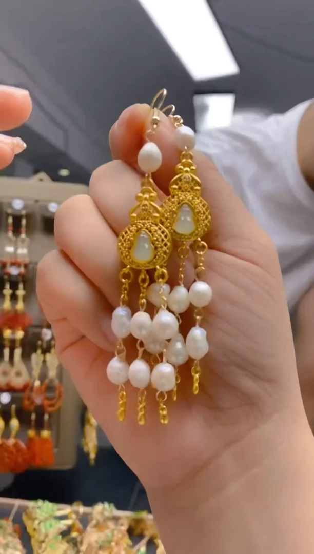 【闪购商品】淡水珍珠耳饰合金60珍珠饰品