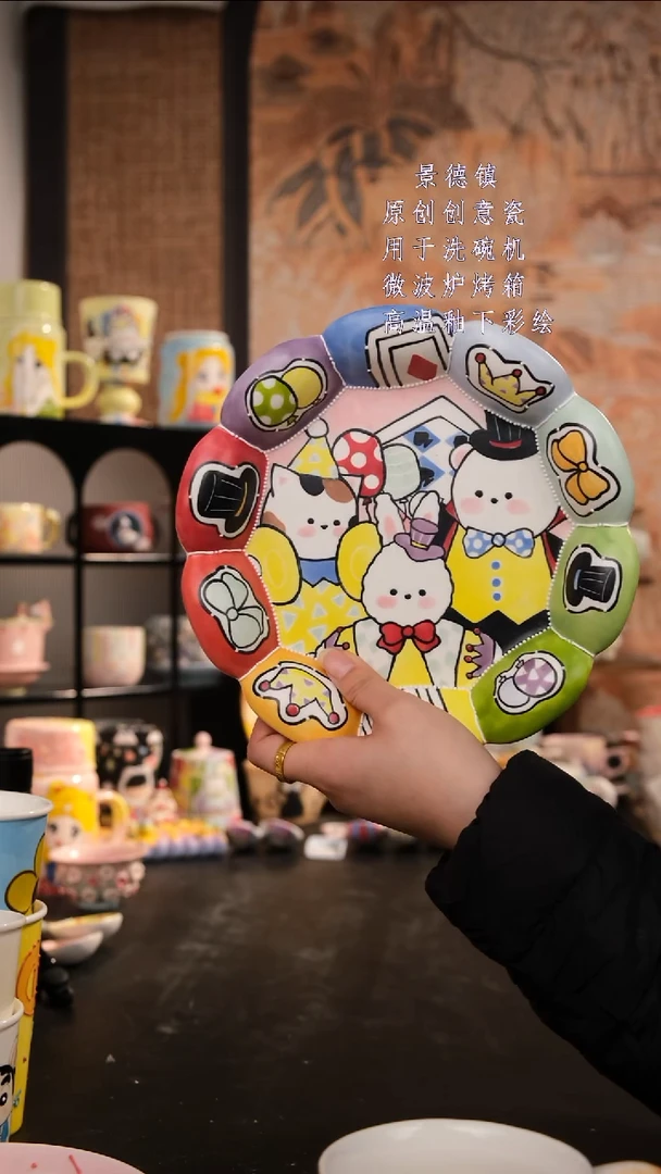 摆件陶旺的可以手工手绘设计师款
