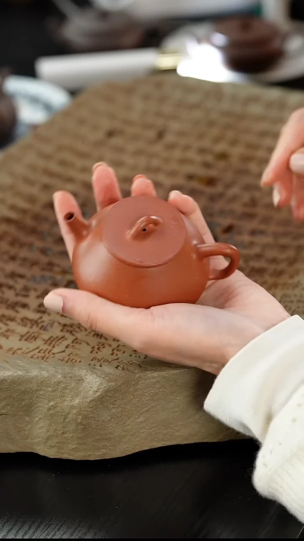 茶壶紫砂lx降坡平盖小纳瓢110cc