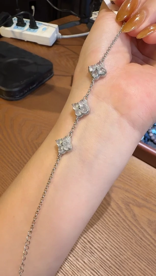 银S925镶嵌手链翡翠2手链