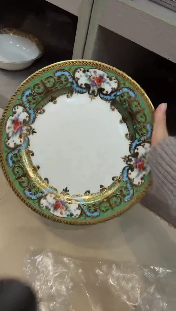 瓷片10.5英寸平盘 微瑕 1个