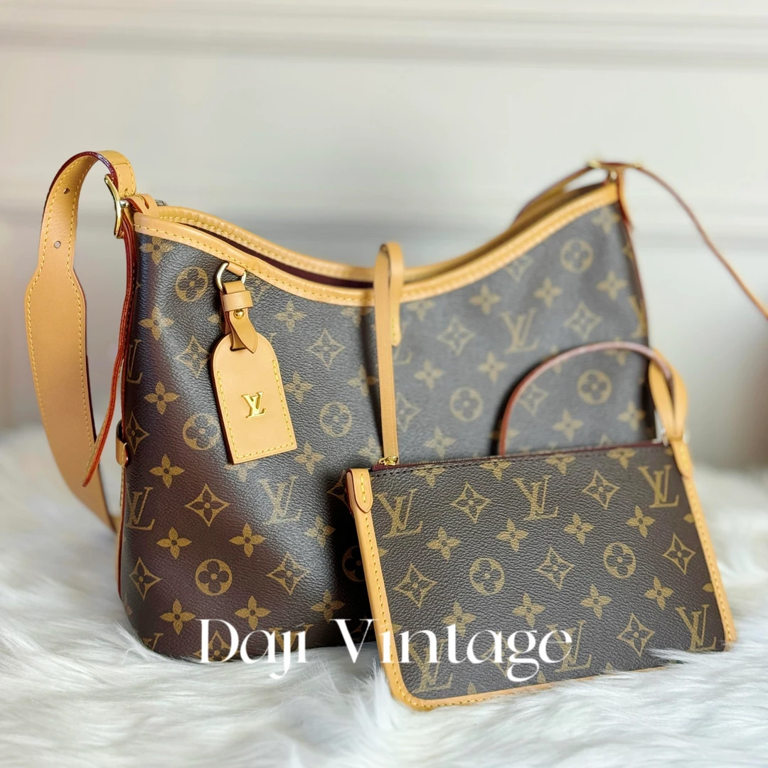 99新 LouisVuitton/路易威登 大吉中古/LV老花carryall小号斜挎包