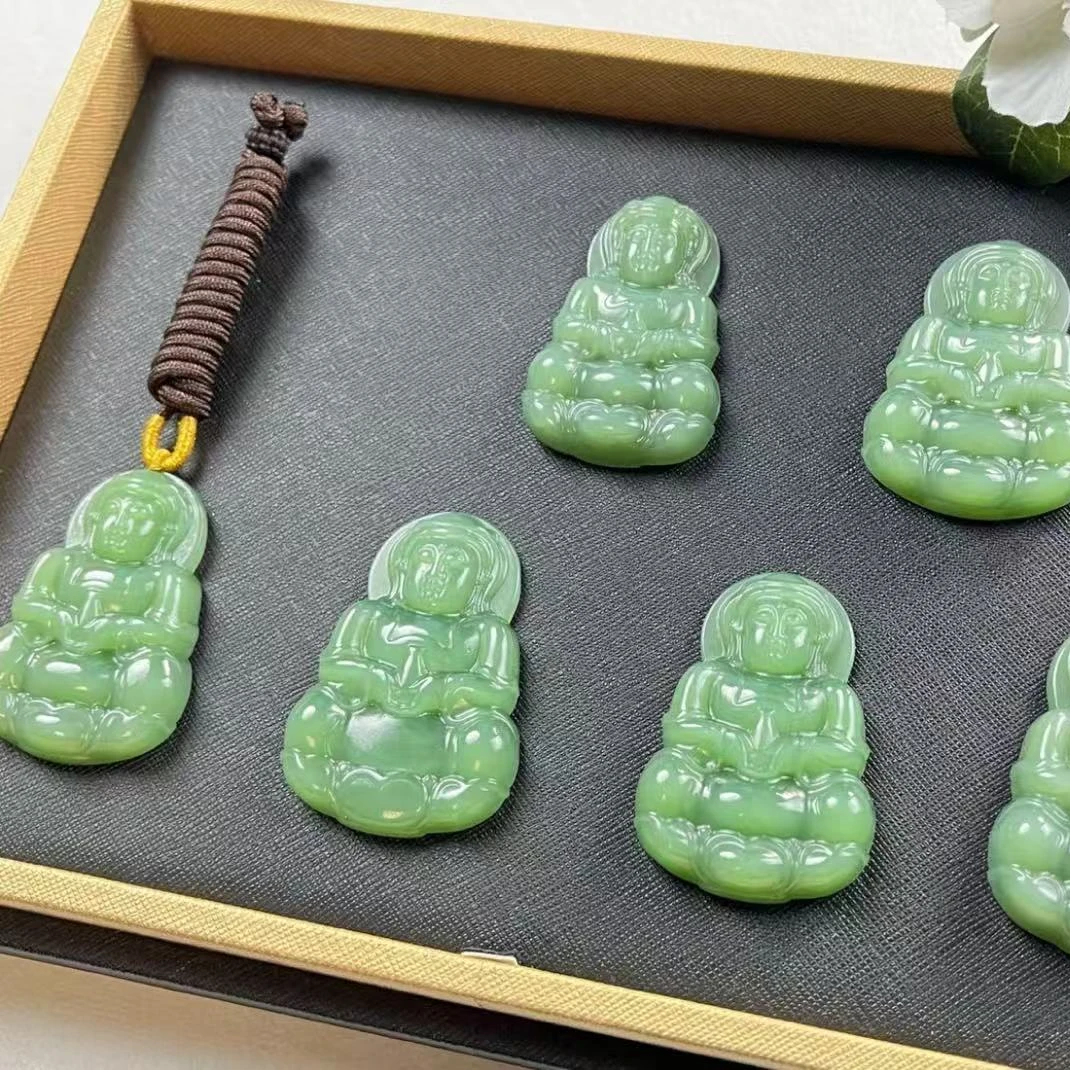 观世音| 俄碧七号矿 粉青 观音菩萨挂件 约52*35*8+mm-多样性发一