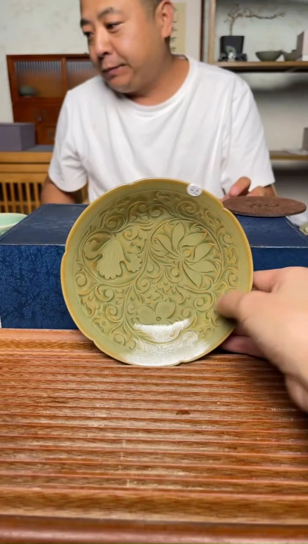 其他406耀州窑纯手工葵口盘